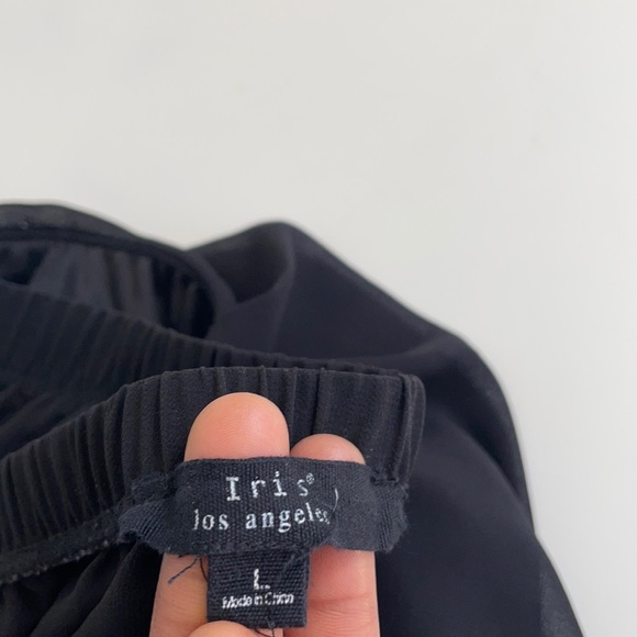 Iris Black Strapless Wide Leg Jumpsuit Large - Picture 8 of 8